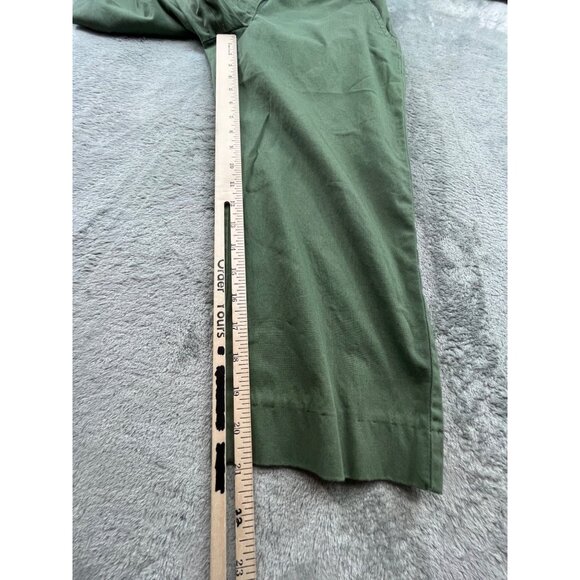 J.Crew Stretch City Fit Womens SZ 8 Olive Canteen Green Capris Pants W32 L21 - Picture 5 of 8